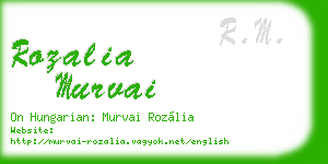 rozalia murvai business card